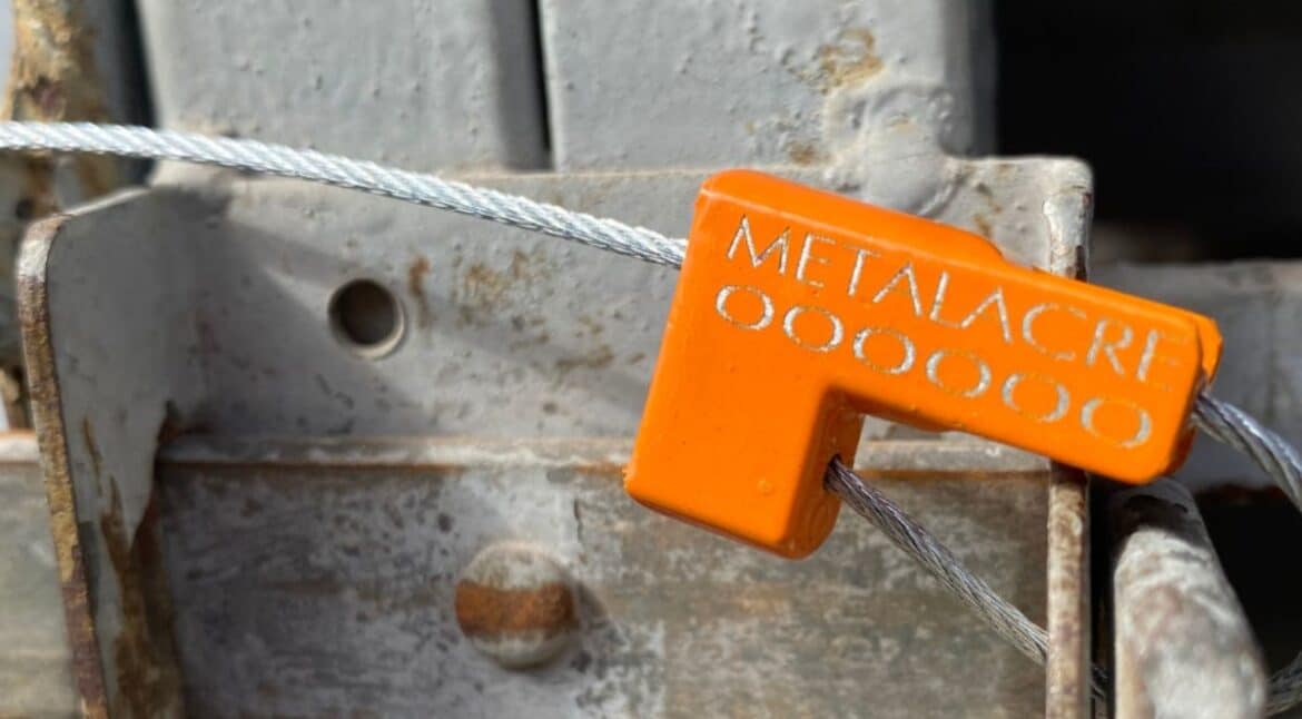 Exemplo de lacre para vagão